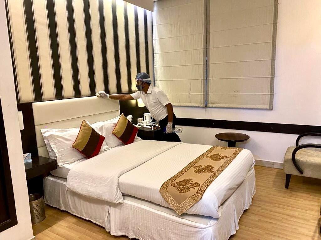 Hotel Jukaso Inn Down Town Nuova Delhi Esterno foto